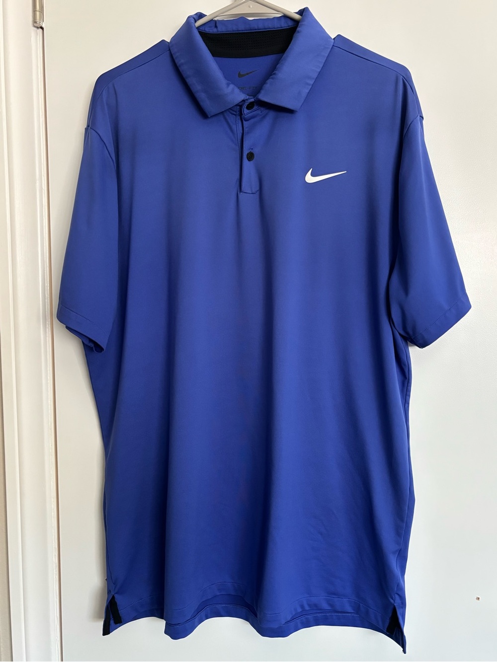 Nike Golf Dri-Fit Performance Polo Shirt Royal Blue Large Active Breathable
